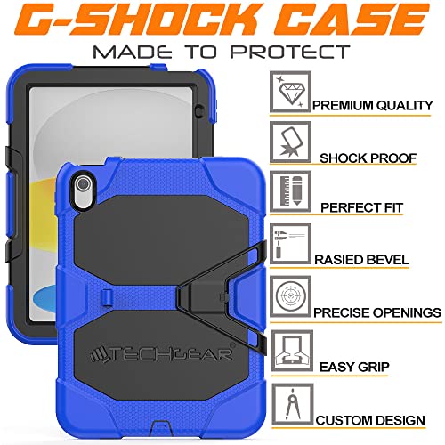 [G-SHOCK Case] Heavy Duty Long Survival Screen Protector Case for Apple iPad 11th & 10th Generation, iPad 2025 / 2022