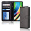 [Wallet Case] Protective Cover with Cash & Card Holder, Stand and Wrist Strap For Motorola Moto G9 Plus