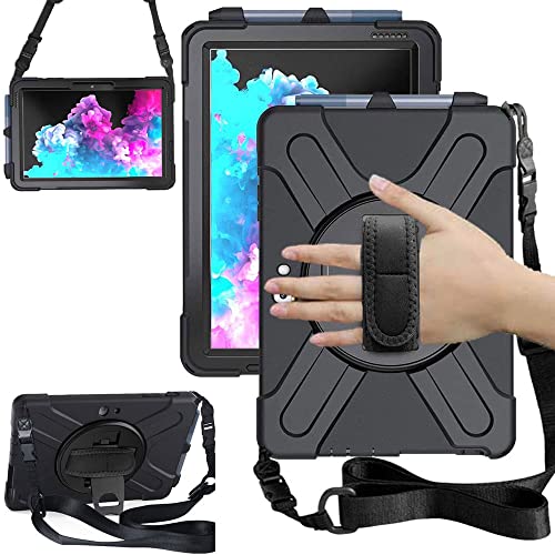 [X-Case] Rugged Armour Case with Stand, Hand & Shoulder Strap for Microsoft Surface Go 4 / Surface Go 3 / Go 2 10.5"
