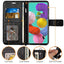[Wallet Case] Protective Cover with Cash & Card Holder, Stand and Wrist Strap For Samsung Galaxy A71