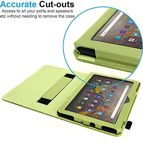 [Folio Case] Smart Cover Stand with Auto Sleep/Wake & Hand Strap For Amazon Fire HD 10" / HD 10" Plus (2021/11th Generation)