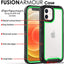 [Fusion Armour Case] Premium Slim Hybrid Tough Heavy Duty, Clear Back Bumper Case for iPhone 12 Mini