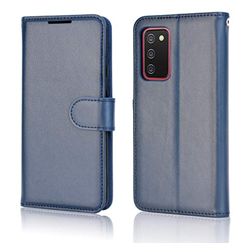 [Wallet Case] Protective Cover with Cash & Card Holder, Stand and Wrist Strap For Samsung Galaxy A02s
