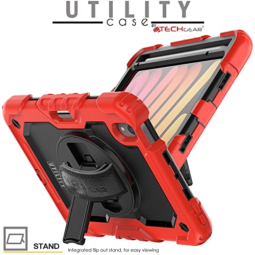 [UTILITY Case] Full Body Shockproof Case with Stand, Hand & Shoulder Strap for Apple iPad Mini 7 / Mini 6 8.3" [7th / 6th Generation]