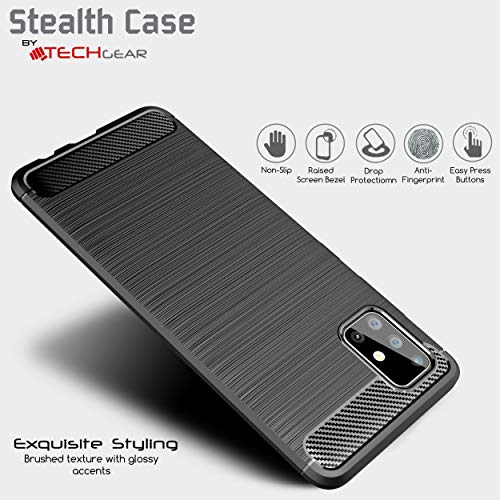 [Stealth Case] Samsung Galaxy A51 Soft Protective Slim Cover with Carbon Fibre Detailing