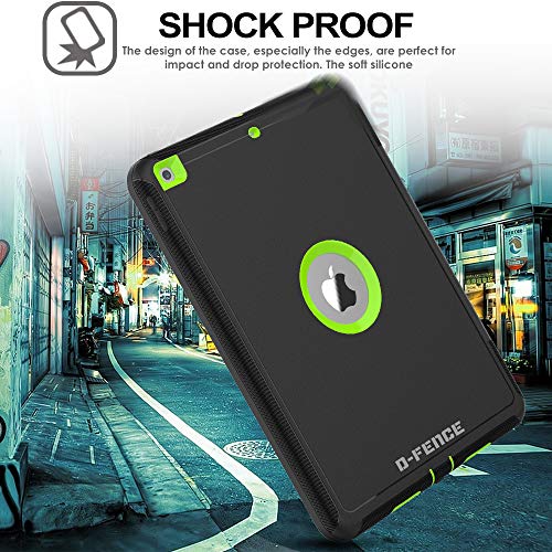 [D-FENCE Case] Tough & Rugged Smart Case For Apple iPad 10.2" 9th, 8th, 7th Generation