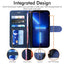 [Wallet Case] Protective Cover with Cash & Card Holder, Stand and Wrist Strap For Apple iPhone 13 Pro Max