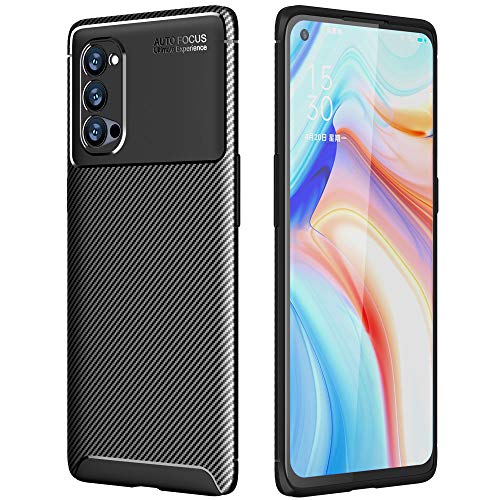 [CarbonFlex Case] Premium Shockproof Soft Slim Cover with Carbon Fibre Effect For Oppo Reno4 Pro 5G