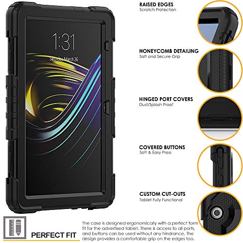 [UTILITY Case] Full Body Shockproof Case with Stand, Hand & Shoulder Strap for Huawei Mediapad T5 10.1 Inch 2018