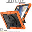 [UTILITY Case] Full Body Shockproof Case with Stand, Hand & Shoulder Strap for Samsung Galaxy Tab A8 10.5" (SM-X200 / SM-X205)