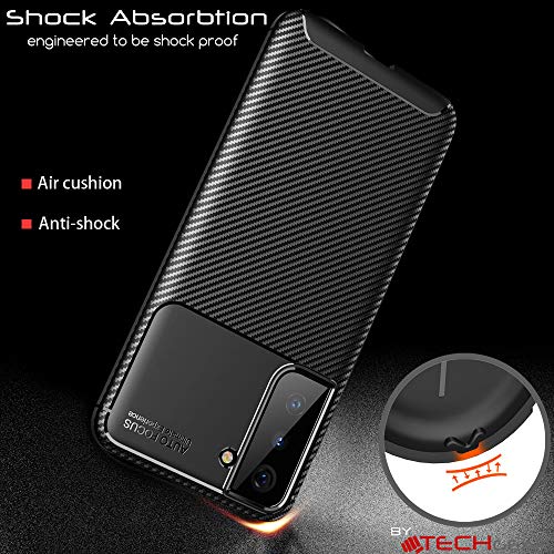 [CarbonFlex Case] Premium Shockproof Soft Slim Cover with Carbon Fibre Effect For Samsung  Galaxy S21 Plus