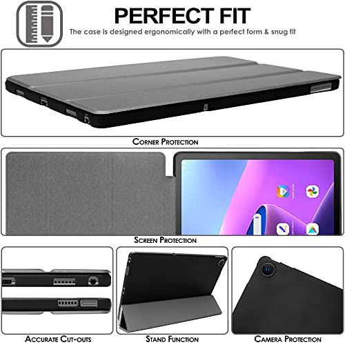 [Smart Case] Slim Stand Cover with Auto Sleep/Wake for Lenovo Tab M10 Plus 3rd Gen 2022 (10.6") TB125 / TB128