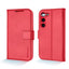 [Leather Wallet Case] Genuine Leather [RFID Blocking] Magnetic Flip Case with Card & Slots and Stand For Samsung Galaxy S23 Ultra