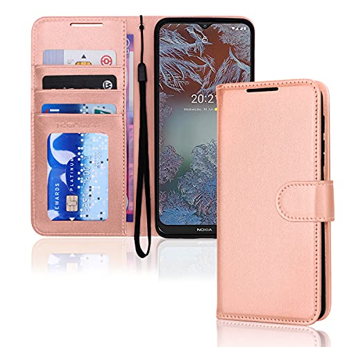 [Wallet Case] Protective Cover with Cash & Card Holder, Stand and Wrist Strap For Nokia G10 / G20