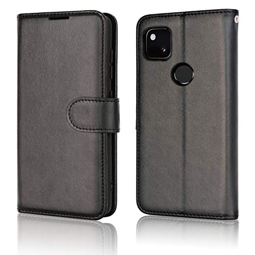 [Wallet Case] Protective Cover with Cash & Card Holder, Stand and Wrist Strap For Google Pixel 4a