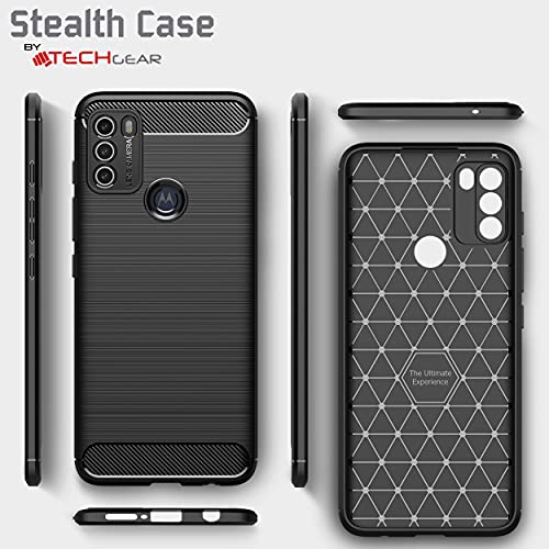 [Stealth Case] Motorola Moto G50 Soft Protective Slim Cover with Carbon Fibre Detailing