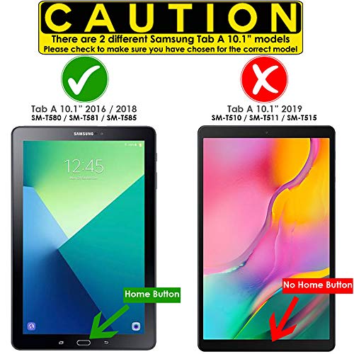 [UTILITY Case] Full Body Shockproof Case with Stand, Hand & Shoulder Strap for Samsung Galaxy Tab A 10.1" (SM-T580)