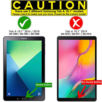 [UTILITY Case] Full Body Shockproof Case with Stand, Hand & Shoulder Strap for Samsung Galaxy Tab A 10.1" (SM-T580)