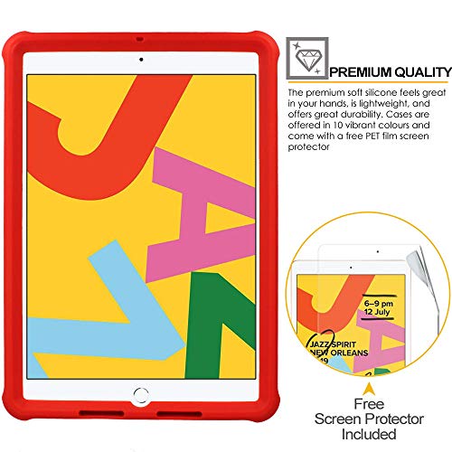[Bumper Case] Shockproof Soft Easy Grip Case for Apple iPad 10.2", 9th / 8th / 7th Generation