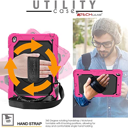 [UTILITY Case] Full Body Shockproof Case with Stand, Hand & Shoulder Strap for Apple iPad 10.2" 2021 - 2019 [9th/8th/7th Generation]