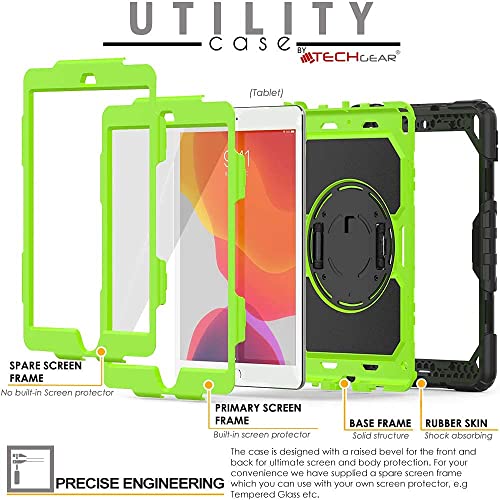 [UTILITY Case] Full Body Shockproof Case with Stand, Hand & Shoulder Strap for Apple iPad 10.2" 2021 - 2019 [9th/8th/7th Generation]