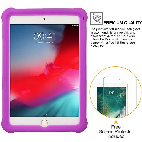 [Bumper Case] Shockproof Soft Easy Grip Case for Apple iPad Mini 5 2019, iPad Mini 4