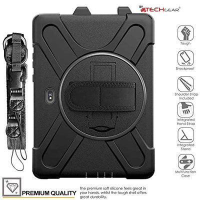 [X-Case] Rugged Armour Case with Stand, Hand & Shoulder Strap for Samsung Galaxy Tab Active 4 Pro / Active Pro 10.1" (SM-T540 T630 T637)
