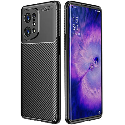 [CarbonFlex Case] Premium Shockproof Soft Slim Cover with Carbon Fibre Effect For Oppo Find X5