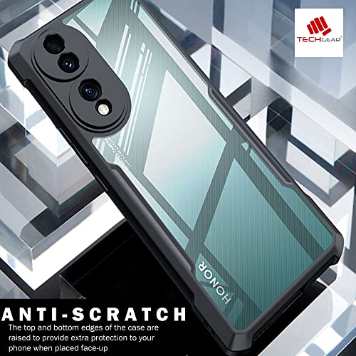 [Fusion Armour Case] Premium Hybrid Tough Heavy Duty, Clear Back, Bumper Case for Honor 70 5G
