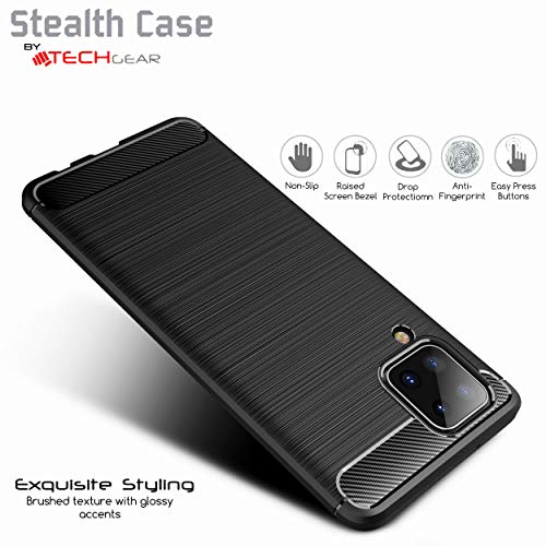 [Stealth Case] Samsung Galaxy A12 Soft Protective Slim Cover with Carbon Fibre Detailing