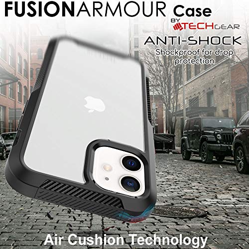 [Fusion Armour Case] Premium Slim Hybrid Tough Heavy Duty, Clear Back Bumper Case for iPhone 12 Mini