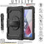 [UTILITY Case] Full Body Shockproof Case with Stand, Hand & Shoulder Strap for Samsung Galaxy Tab A7 Lite 8.7" (SM-T220 / SM-T225)