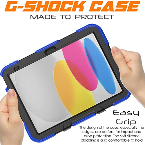 [G-SHOCK Case] Heavy Duty Long Survival Screen Protector Case for Apple iPad 11th & 10th Generation, iPad 2025 / 2022