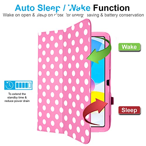 [Folio Case] Smart Cover Stand with Auto Sleep/Wake & Hand Strap For Apple iPad 11th & 10th Generation, iPad 2025 / 2022