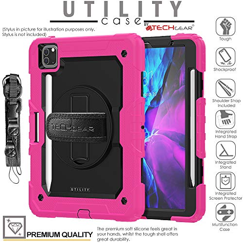 [UTILITY Case] Full Body Shockproof Case with Stand, Hand & Shoulder Strap for Apple iPad Pro 11" 2022 & 2021 [4th & 3rd Generations]