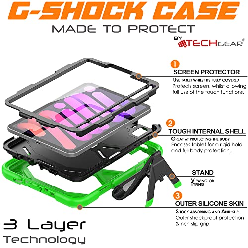 [G-SHOCK Case] Heavy Duty Long Survival Screen Protector Case for Apple iPad Mini 7 / Mini 6 8.3" [7th / 6th Generation]