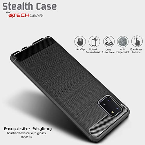 [Stealth Case] Samsung Galaxy Note 10 Lite Soft Protective Slim Cover with Carbon Fibre Detailing