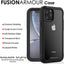 [Fusion Armour Case] Premium Slim Hybrid Tough Heavy Duty, Clear Back Bumper Case for iPhone 11 Pro