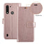 [Wallet Case] Protective Cover with Cash & Card Holder, Stand and Wrist Strap For Motorola Moto G8 Power Lite