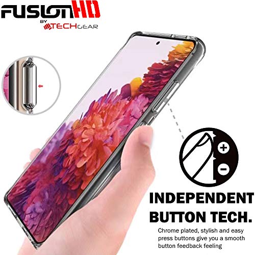 [Fusion HD Case] Shockproof Fused Gel Bumper & Hard Back Slim Clear Cover for Samsung Galaxy Galaxy S21 Ultra