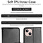 [Wallet Case] Protective Cover with Cash & Card Holder, Stand and Wrist Strap For Apple iPhone 13