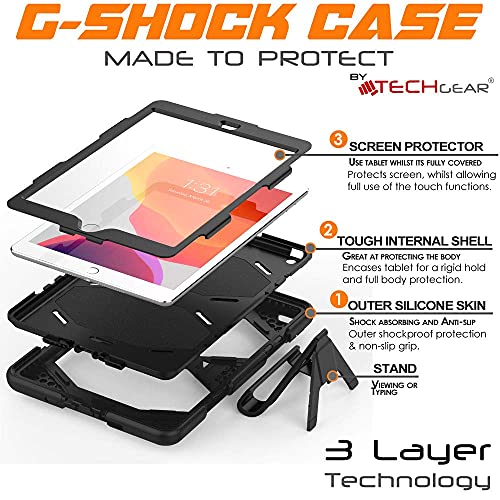 [G-SHOCK Case] Heavy Duty Long Survival Screen Protector Case for iPad 10.2" 2021, 2020, 2019 [9th/8th/7th Generation]
