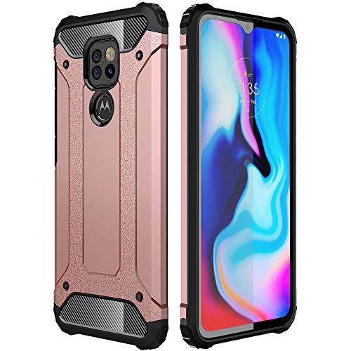 [Tough Armoured Case] ShockProof Dual-Layer Protective Heavy Duty Cover for Motorola Moto E7 Plus