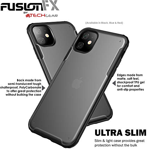 [Fusion FX Case] Slim & Light Tough Fused Gel Bumper & Hard Back Matte Case for iPhone 11