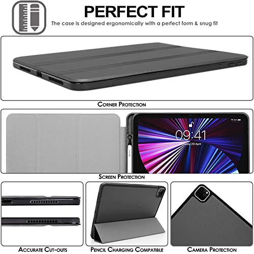 [Smart Case] Slim Stand Cover with Auto Sleep/Wake for Apple iPad Pro 12.9" (6th / 5th / 3rd / 2nd Generation)