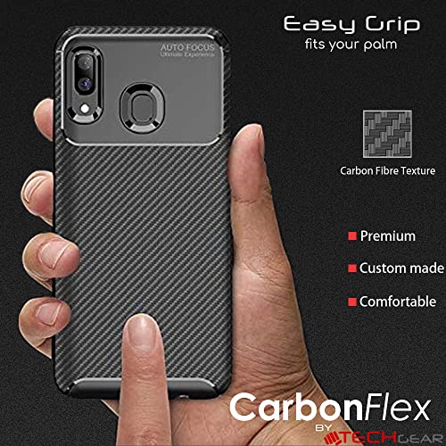 [CarbonFlex Case] Premium Shockproof Soft Slim Cover with Carbon Fibre Effect For Samsung  Galaxy A40