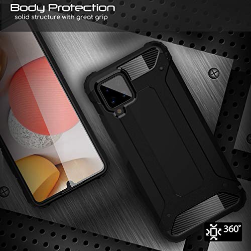 [Tough Armoured Case] ShockProof Dual-Layer Protective Heavy Duty Cover for Samsung Galaxy A42 5G