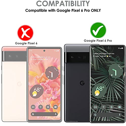 [Wallet Case] Protective Cover with Cash & Card Holder, Stand and Wrist Strap For Google Pixel 6 Pro