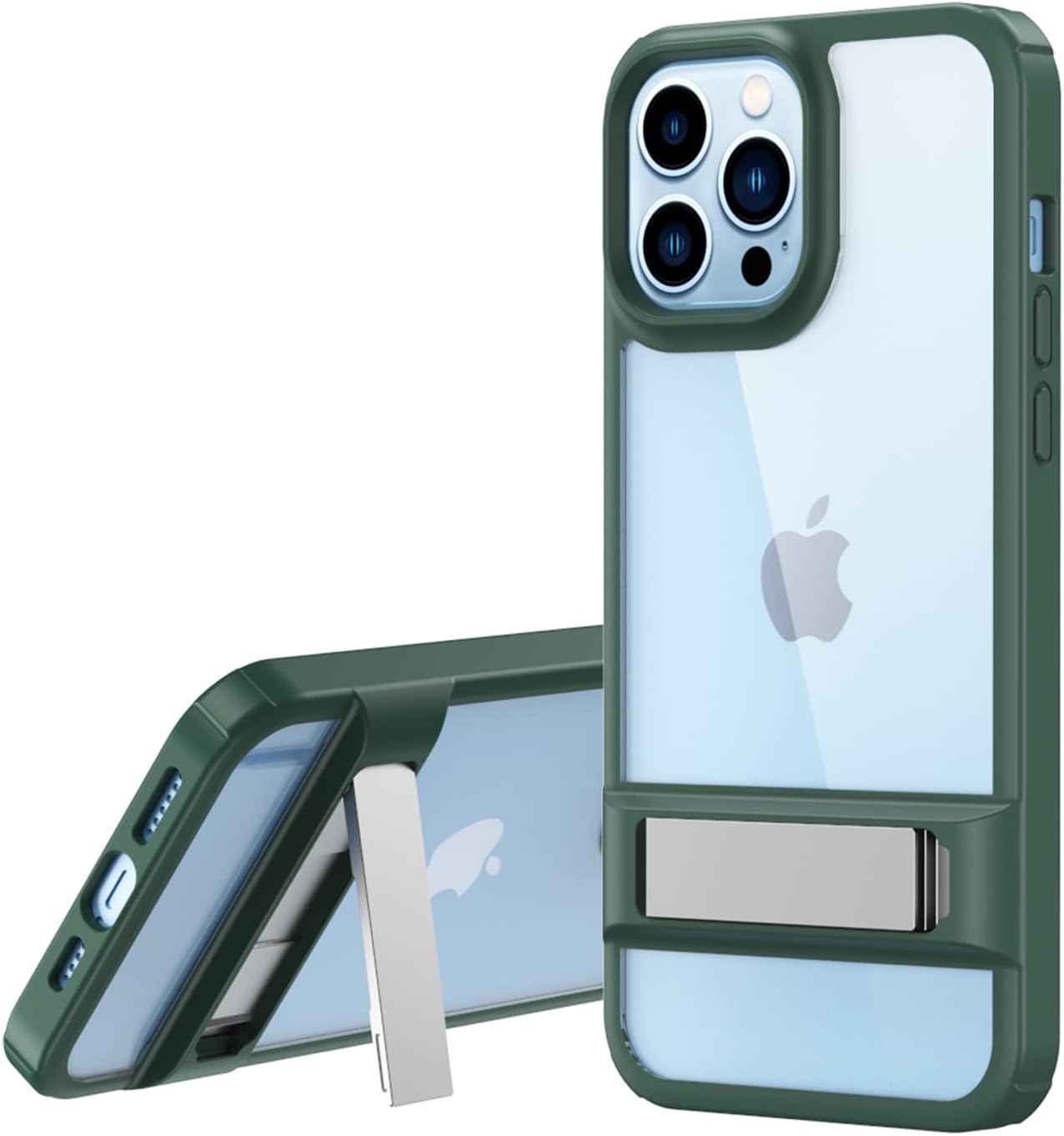 [Fusion Armour Kickstand] Tough Rugged Protective Kickstand Clear Case for Apple iPhone 14 Pro