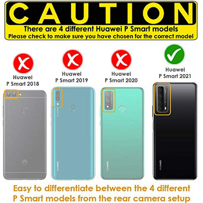 [Tough Armoured Case] ShockProof Dual-Layer Protective Heavy Duty Cover for Huawei P Smart 2021